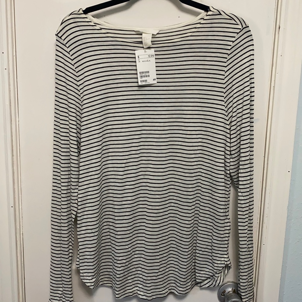 NWT striped long sleeve tee HM